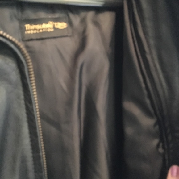 Wilson’s black leather coat w/removable liner -M - Picture 4 of 8